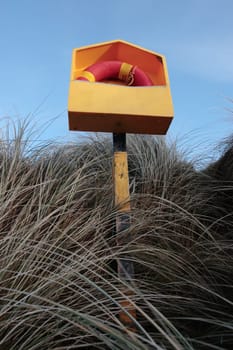 a lifebuoy on the coast of county kerry Ireland
