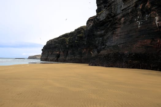 a scenic view of the cliffs on  ballybunions coastline on irelands west coast
