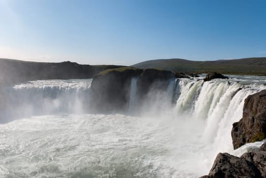 Godafoss waterfall east of Iceland