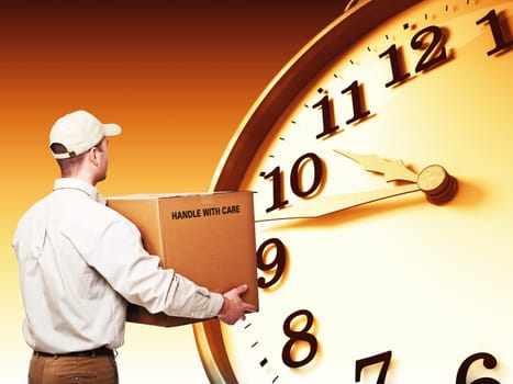 detail of modern clock 3d