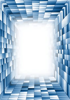 blue tiled