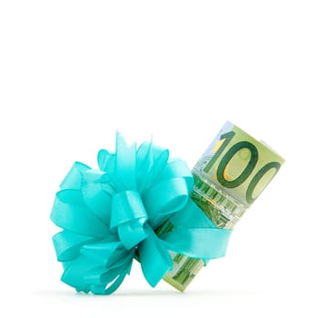 100 Euro Monej Gift Isolated