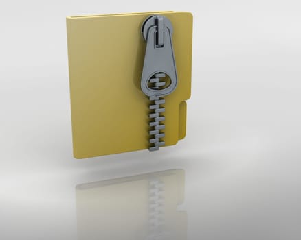 3D render of a computer system icon