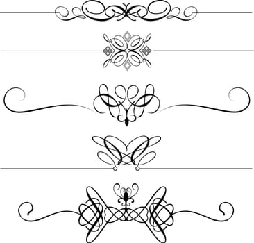Collection of decorative page dividers