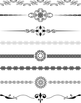 Various different designs of decorative borders
