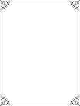 Decorative ornate border in black and white