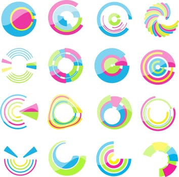 Collection of useful glossy styled design elements