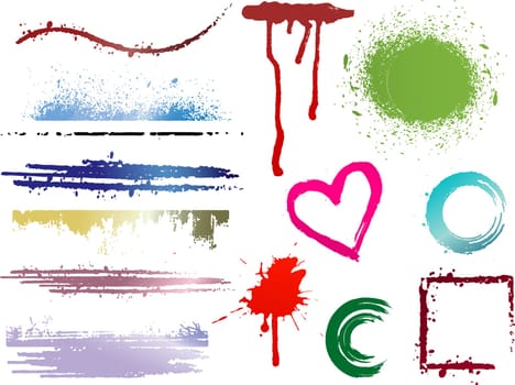 Various grunge designs and design elements