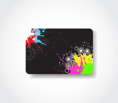 Gift card with abstract grunge design
