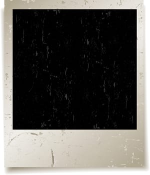 Grunge polaroid background with splats and stains