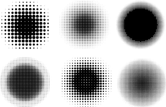 Various different circular halftone dot designs