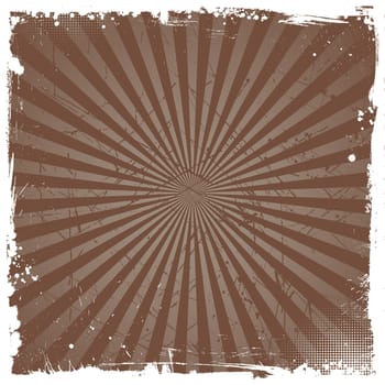 Grunge style starbust background with scratched effect