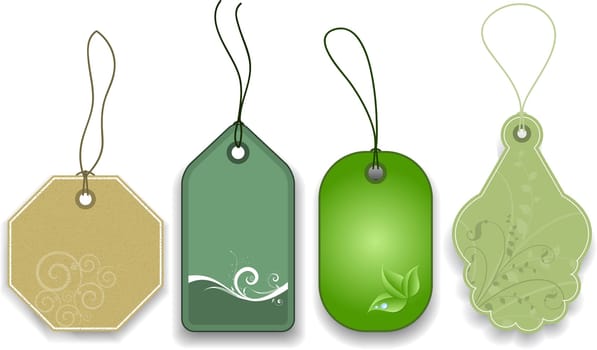 Labels with various different nature designs