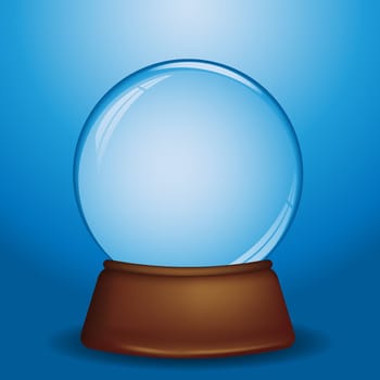 Illustration of an empty snow globe