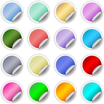 A large collection of different coloured sticky labels