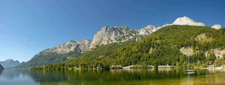 Panorama Grundlsee from Gößl