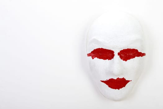 Mask Red White 6