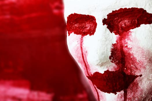 Mask Red White 2