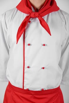 chef at uniform closeup