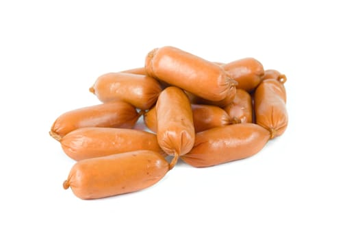 Sausages isolated on a white background
