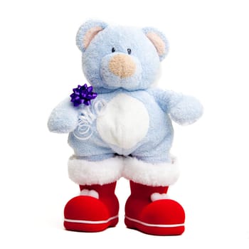 Teddy bear . Isolated over white background