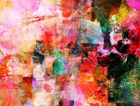 Abstract Painting Textures Collaged