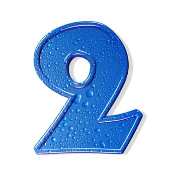 Water alphabet. white background.  isolated