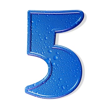 Water alphabet. white background.  isolated