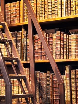 Bookshelf Antiquarian bookshop,collection of old reference works