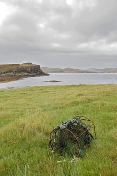 An old fishing creel on the Island of Oronsay, Skye