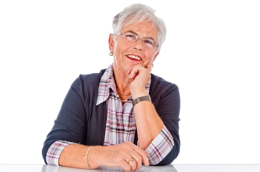 Satisfied senior citizen