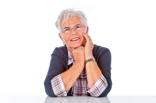 Satisfied senior citizen