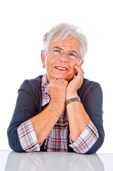 Satisfied senior citizen