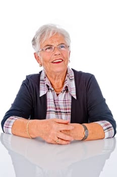 Satisfied senior citizen