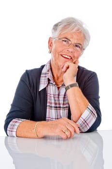Satisfied senior citizen