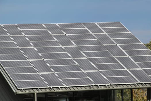 A bank of solar panels.