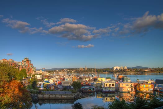 Victoria BC Canada Fisherman&#039 s Wharf at Inner Harbor