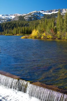 Eastern Sierra mountain range in full autumn colors