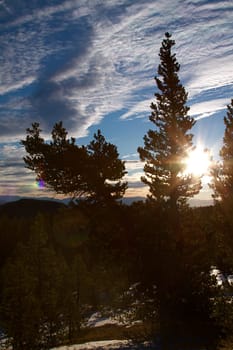 Eastern Sierra mountain range in full autumn colors