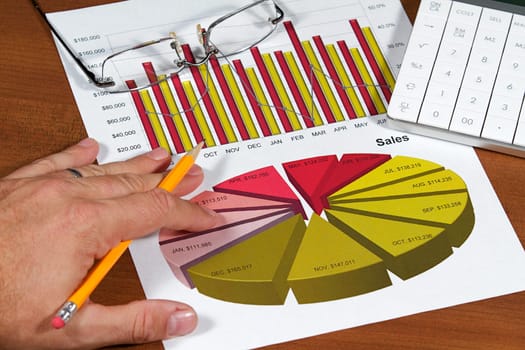 A business plan and project on the desk
