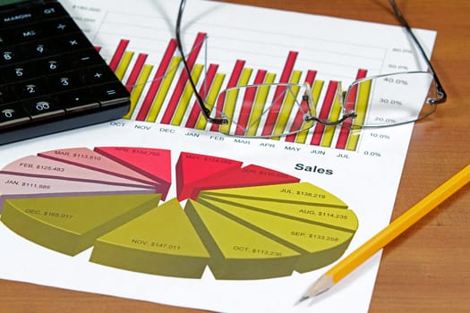 A business plan and project on the desk top