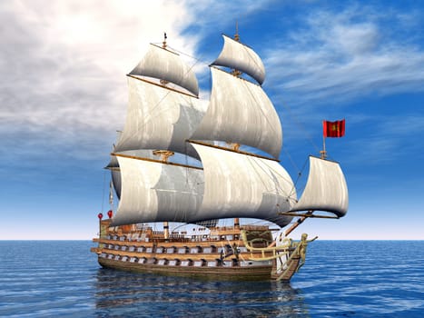 French sailing ship