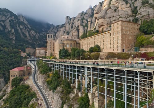 Santa Maria de Montserrat monastery. Catalonia, Spain.