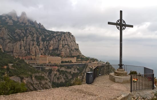 Santa Maria de Montserrat monastery. Catalonia, Spain.