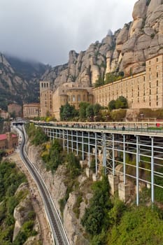 Santa Maria de Montserrat monastery. Catalonia, Spain.