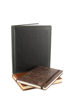 set of business book isolated over white background