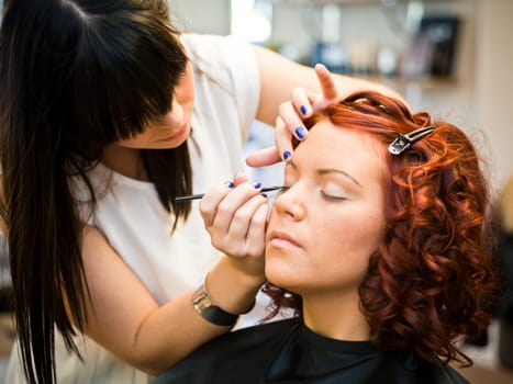 Make-up situation in a Beauty spa