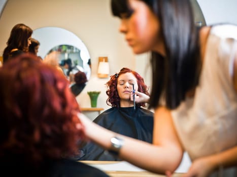 Make-up situation in a Beauty spa