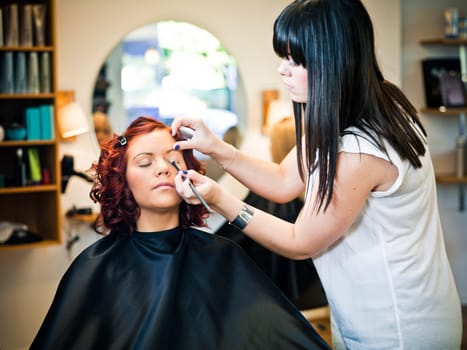 Make-up situation in a Beauty spa