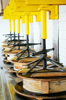 Famous beaufort cheese in manufacturing, alpine food
